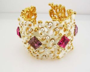 【送料無料】ブレスレット　アクセサリ―　ケネスジェイレーンラカフヒンジブレスレットワイドkenneth jay lane la cuff hinged bracelet average 2 wide nla