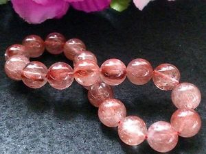 【送料無料】ブレスレット　アクセサリ―　ルチルラウンドブレスレット105mm rare 4a natural red golden rutilated quartz round bracelet gift bl2794