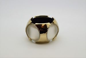 【送料無料】ブレスレット　アクセサリ―　ゴールドトーンブレスレットクリアカフb0 auth alexis bittar gold tone clear crystals bracelet cuff 31,187円