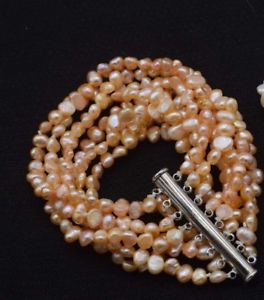 【送料無料】ブレスレット　アクセサリ―　ピンクバロックブレスレットビーズ8 rows 75 pink baroque freshwater pearl bracelet 56mm whole bead discount