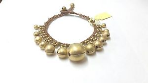 【送料無料】ブレスレット　アクセサリ―　ダンスベルjingling dance brass bell anklet