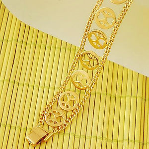 【送料無料】ブレスレット　アクセサリ―　ｋイエローゴールドアンティークブレスレットチェーンfiligree flower 18k yellow gold gf womens girls antique bracelet chain 75 l