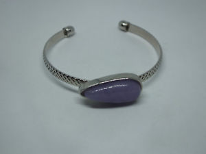 【送料無料】ブレスレット　アクセサリ―　カフブレスレットシルバーライトパープルカボションbeautiful cuff bracelet silver tone light purple cabochon 12 wide x 2 38 acr