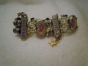 【送料無料】ブレスレット　アクセサリ―　チコゲームsilvertonechicos charm bracelet silvertone
