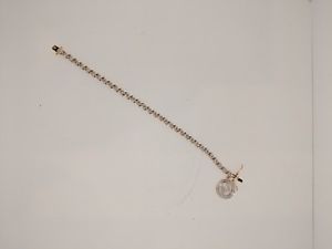 【送料無料】ブレスレット　アクセサリ―　スターリングシルバーブレスレットｍタグgold plated sterling silver stamped 925 bracelet 7 m tag