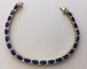 【送料無料】ブレスレット　アクセサリ―　ゴールドトーンガラスファッションブレスレットgold tone costume blue glass amp; cz fashion bracelet 8 ook15