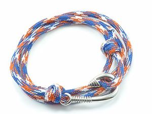 【送料無料】ブレスレット　アクセサリ―　ブレスレットステンレススチールフィッシュフックロープコードサーフwrap around bracelet stainless steel fish hook rope paracord cord nautical surf