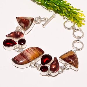 【送料無料】ブレスレット　アクセサリ―　ガーネットハンドメイドエスニックファッションジュエリーブレスレットmookaite garnet gemstone handmade ethnic fashion jewelry bracelet sb1784
