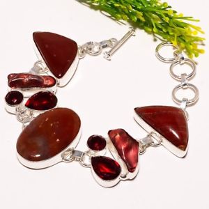 【送料無料】ブレスレット　アクセサリ―　ガーネットハンドメイドエスニックファッションジュエリーブレスレットmookaite garnet gemstone handmade ethnic fashion jewelry bracelet sb1780