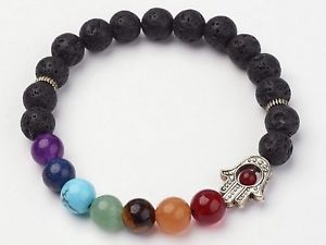 【貨物輸送無料】腕輪 添え物― ビードディフューザーブレスレットlava bead diffuser chakra handcrafted hamsa hand scent bracelet essential oil