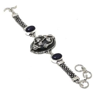 【送料無料】ブレスレット　アクセサリ―　ブレスレットlabradorite, blue sunstone gemstone 925 silver plated jewelry bracelet 78