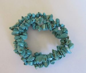【送料無料】ブレスレット アクセサリ— ファッションブレスレットターコイズストランドfashion braceletstretchy turquoise stones 3 braided strands|hokushin