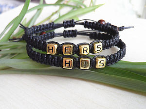 【送料無料】ブレスレット　アクセサリ―　ブレスレットカップルブレスレットセットhis and hers bracelets,couples bracelets set, gold, lovers , anniversary gift