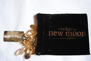 【送料無料】イタリアン　ブレスレット　ｋゴールドブレスレットla saga di twilight moon 18k gold plated trama grossa bracciale con charm f bella rara