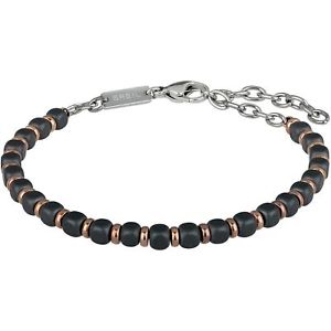 【送料無料】イタリアン　ブレスレット　スチールブレスレットヘマタイトマンクリプトンbreil bracciale acciaio e ematite uomo krypton tj2662 rose