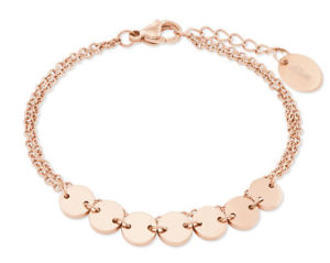 【送料無料】イタリアン ブレスレット ステンレススチールローズオリバーブレスレットs oliver 2022705 donna bracciale in acciaio inox lucidato rose nuovo