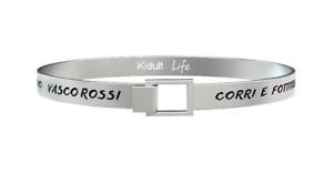 【送料無料】イタリアン　ブレスレット　マンブレスレットスチールヴァスコロッシ……kidult uomo bracciali acciaio vasco rossi corri e fottitene dellorgoglio
