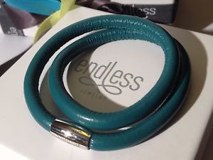 【送料無料】イタリアン　ブレスレット　カフダブルワイヤーバックルシルバーendless jewelry verde bayoux bracciale doppio filo fibbia in argento 38cm rrp 50 21,158円