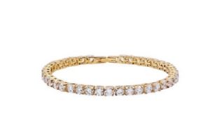 【送料無料】イタリアン　ブレスレット　ｋｔクラシックテニスブレスレット18kt oro placcato classico braccialetto tennis