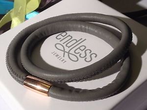 【送料無料】イタリアン　ブレスレット　カフカバーローズendless jewelry grigio bracciale chiusura a doppio filamento rose 38cm rrp 55｜hokushin