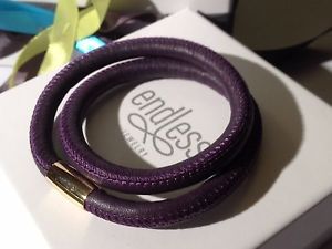 【送料無料】イタリアン　ブレスレット　ジュエリーパープルセージカフシルバーダブルワイヤーバックルendless jewelry purple sage bracciale doppio filo fibbia in argento 36cm rrp 55 20,860円