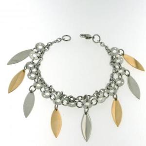 【送料無料】イタリアン　ブレスレット　スティールブレスレットブロンズbellissimo bracciale acciaio donna pendenti bronzo｜hokushin