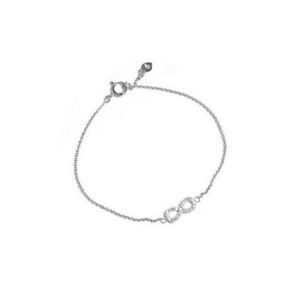 【送料無料】イタリアン　ブレスレット　アルジェントジルコニウムchaine de cheville argent 925 rhodi zirconium anneau infini｜hokushin