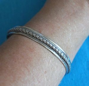 【送料無料】イタリアン ブレスレット ブレスレットマンシェットアルジェントマッシフbracelet manchette en argent massif 925 tress