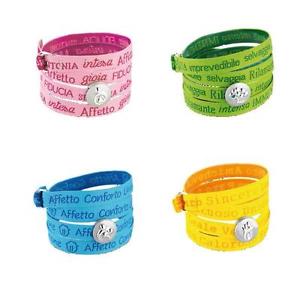 【送料無料】イタリアン　ブレスレット　ロベルトカフシルバーroberto giannotti bracciale w la vita nascita tessuto colorato charm argento