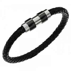 【送料無料】イタリアン　ブレスレット　ブレスレットマンセルッティbracciale uomo cerruti 1881 rh51322nsn vera pelle nero intrecciato man leather