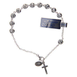 【送料無料】イタリアン　ブレスレット　シルバーメダルブレスレットbracciale in argento 925 medaglia miracolosa 6 mm 21,456円