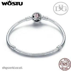 【送料無料】イタリアン　ブレスレット　スターリングシルバーテーマカフwostu 925 argento sterling cherry blossom a tema donna braccialezirconi