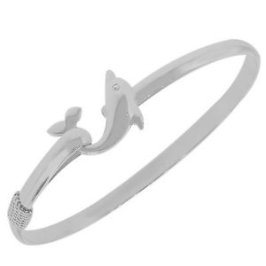 【送料無料】イタリアン　ブレスレット　スターリングシルバーデルフィーノクラシックメタルブレスレットペンダントargento sterling 925 ciondolo di delfino classico da donna bracciale rigido