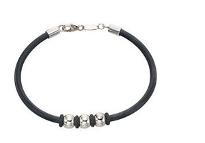 【送料無料】イタリアン　ブレスレット　ブレスレットシルバースターリングゴムシルバーボールブレスレットbraccialetto dargento sterling silver ball braccialetto in gomma b4677b 20,860円