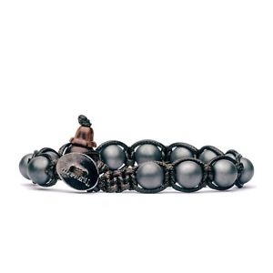 【送料無料】イタリアン　ブレスレット　カフチベットヘマタイトサテンtamashii bracciale tibet etno anima monaci buddhisti ematite satinata