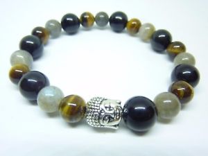 【送料無料】イタリアン　ブレスレット　ブレスレットデティグレセレステbracelet protection bouddha oeil de tigre labradorite obsidienne oeil celeste