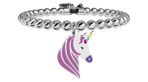 【送料無料】イタリアン　ブレスレット　ブレスレットスチールシンボルユニコーンkidult bracciali acciaio symbols unicorno desideri 731325