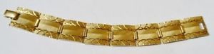 【送料無料】イタリアン　ブレスレット　ビンテージnuova inserzionebracelet ancien sign aroon maillon rectangle bijou vintage couleur or *5347｜hokushin