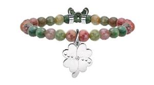 【送料無料】イタリアン　ブレスレット　ブレスレットスチールkidult bracciali acciaio nature quadrifoglio fortuna 731120