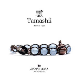 【送料無料】イタリアン　ブレスレット　カフチベットオーシャンtamashii bracciale tibet etno monaci buddhisti agata azzurra oceano bhs90031