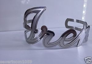 【送料無料】イタリアン　ブレスレット　スチールマイプレートカスタムブレスレットbracciale rigido in acciaio donna il mio piastra nome personalizzato