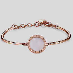 【送料無料】イタリアン　ブレスレット　ブレスレットチャクラスチールバラbrosway, bracciale chakra, madreperla , in acciaio rose bhk103, nuovo｜hokushin