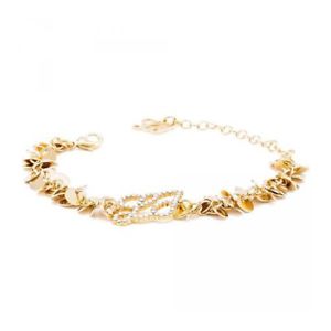 【送料無料】イタリアン　ブレスレット　ゴールドロゴカフリュジョbracciale donna liu jo lj719 in ottone pvd oro logo con cristalli chiusura mosch