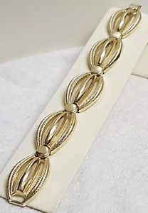 【送料無料】イタリアン　ブレスレット　ビンテージブレスレットbijou vintage bracelet sign lisner mtal dor ajour textur lisse 150o