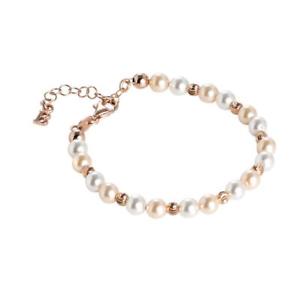【送料無料】イタリアン　ブレスレット　シルバースワロフスキービーズブールルピーカフbracciale boccadamo in argento 925 perle swarovski e boule ros refbr479rs