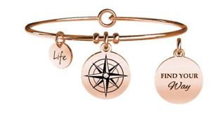 【送料無料】イタリアン　ブレスレット　ブレスレットスチールシンボルロサデイnuova inserzionekidult bracciali acciaio symbols rosa dei venti direzione 731064