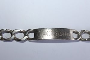 【送料無料】イタリアン　ブレスレット　グルメビンテージアルジェントマッシフジャンクロードgourmette vintage en argent massif jean claude , l 235 cm, poids 52 g