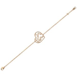 【送料無料】イタリアン　ブレスレット　ブレスレットクールエイムbracelet plaqu or chaine maille fort 08mm coeur 21mm je taime maman｜hokushin