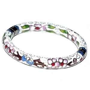 【送料無料】イタリアン　ブレスレット　ブレスレットbracelet jonc ancien en mail cloisonn sur laiton dor fleur bijou