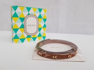 【送料無料】イタリアン　ブレスレット　スタードットシェブロンレザーラップカフゴールドstella amp; dot chevron leather wrap braccialeoro
